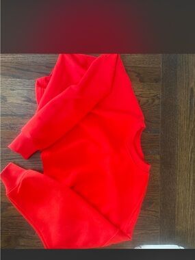 Athleta Bright Red Crewneck Sweatshirt